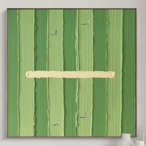 Large Tennis Art Painting Green Textured Wall Art Green 3D Texture Painting Tennis Wall Art Tennis Lovers Gifts Green Minimalist Art