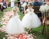 Flower Girl Dress | Ivory Tulle Baby Toddler Dresses | Princess Tutu Dress | Girl Dresses | White Tulle Flower Girl Dress | Weddings
