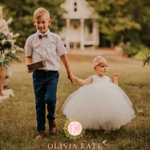 Handmade Tulle Flower Girl Dress: Ankle Length, Sweetheart Bodice