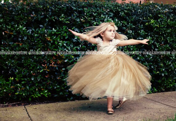 ombre flower girl dress
