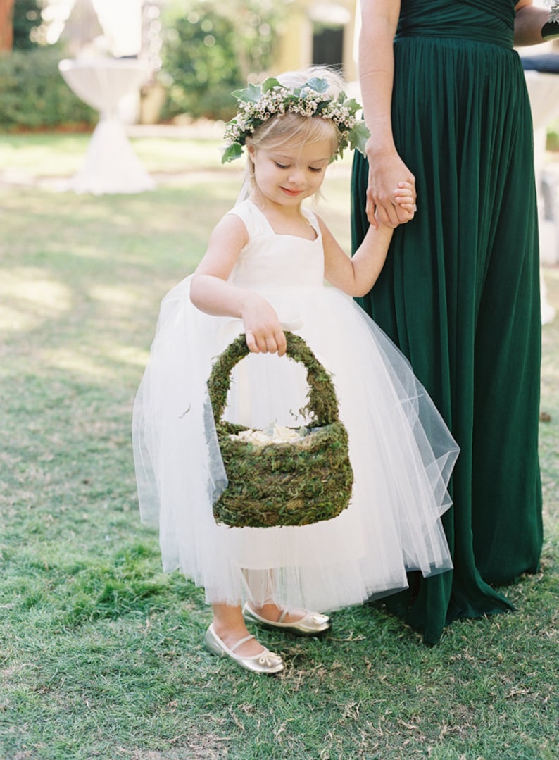 Ivory Flower Girl Ankle Length Dress Flower Girl Dresses Etsy