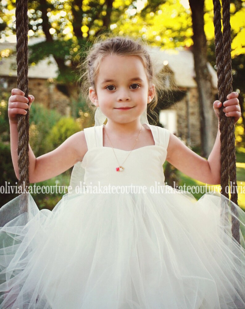 Flower Girl Dress Ivory White - Etsy