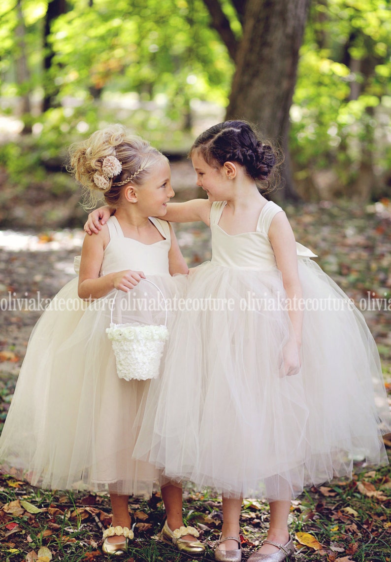 Pink Champagne Flower Girl Dress