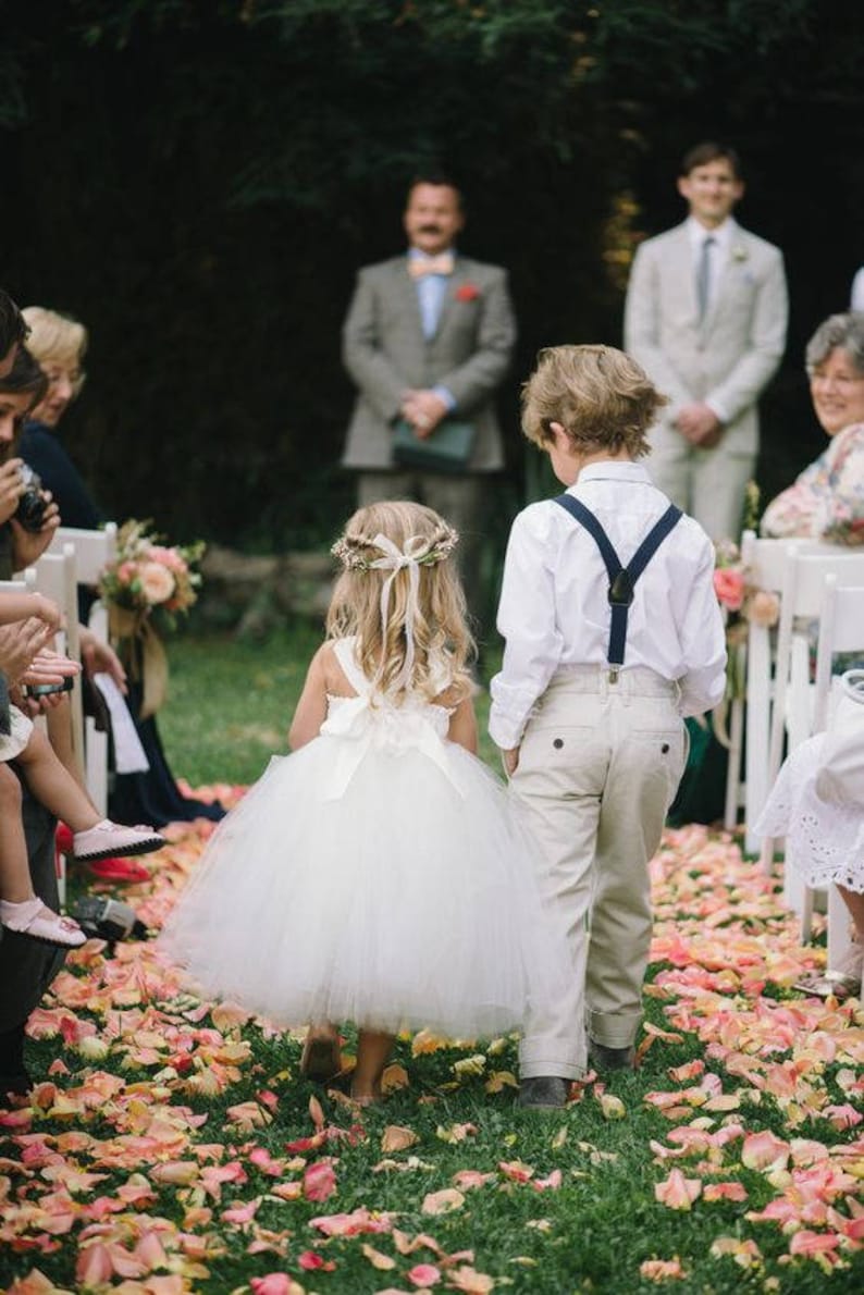 Flower Girl Ivory Pinterest dress Style Me Pretty Tutu Dress Weddings Flower girl dress girls dress tulle tea length gowns image 1