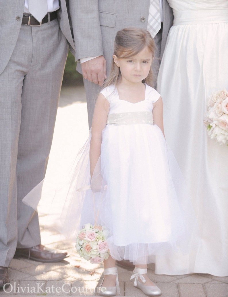 Ivory Cotton Flower Girl Dresses