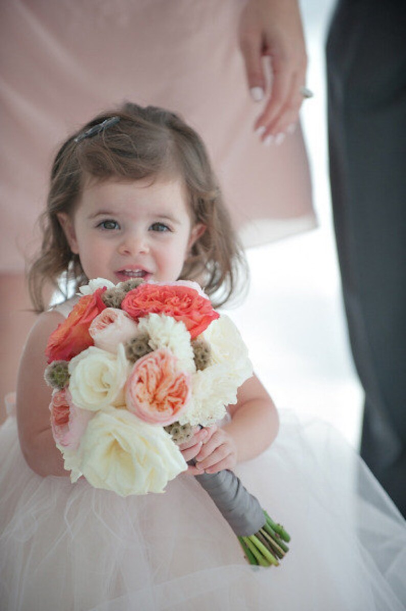Peach Blush Tulle Flower Girl Dresses Baby Toddler Wedding Etsy Canada