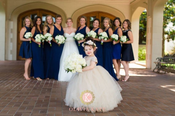 champagne flower girl dresses