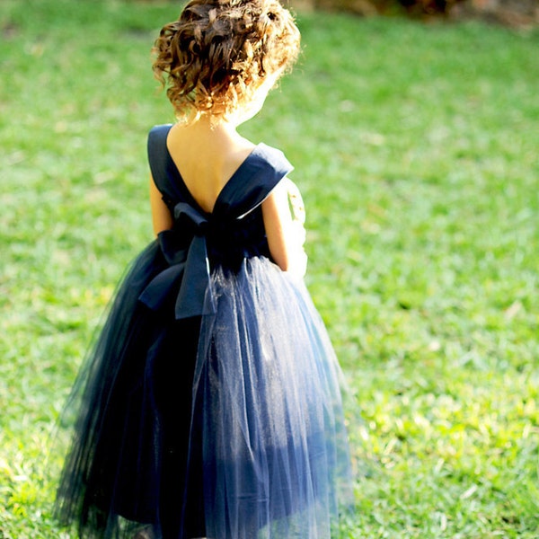 Navy Flower Girl Tulle Tutu Dresses, Buzzfeed.com, Toddler Baby Dress, Weddings, Baby Wedding Dress