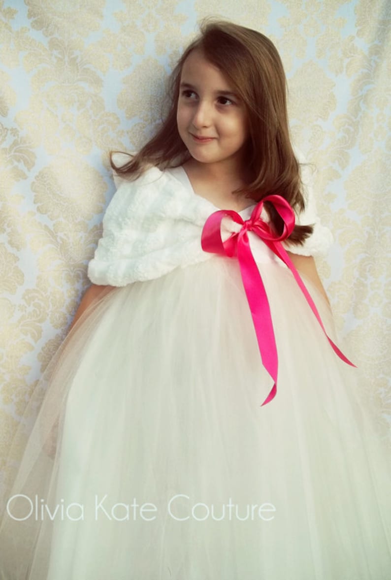 Flower Girl Fur Capelet Shrug Etsy