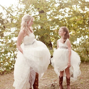 IVORY Floor Length Flower Girl Tulle Dresses, Flower Girl Dress, Tulle Tutu Princess Dress, Toddler Flower Girls Kids, Wedding Dress Baby image 2