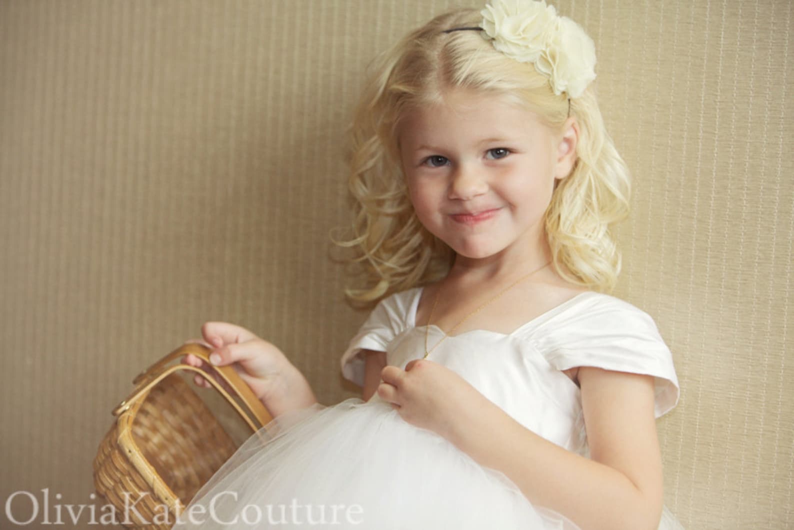 Silk Flower Girl Dress Etsy