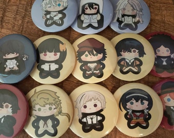 Bungo stray dogs button badges!