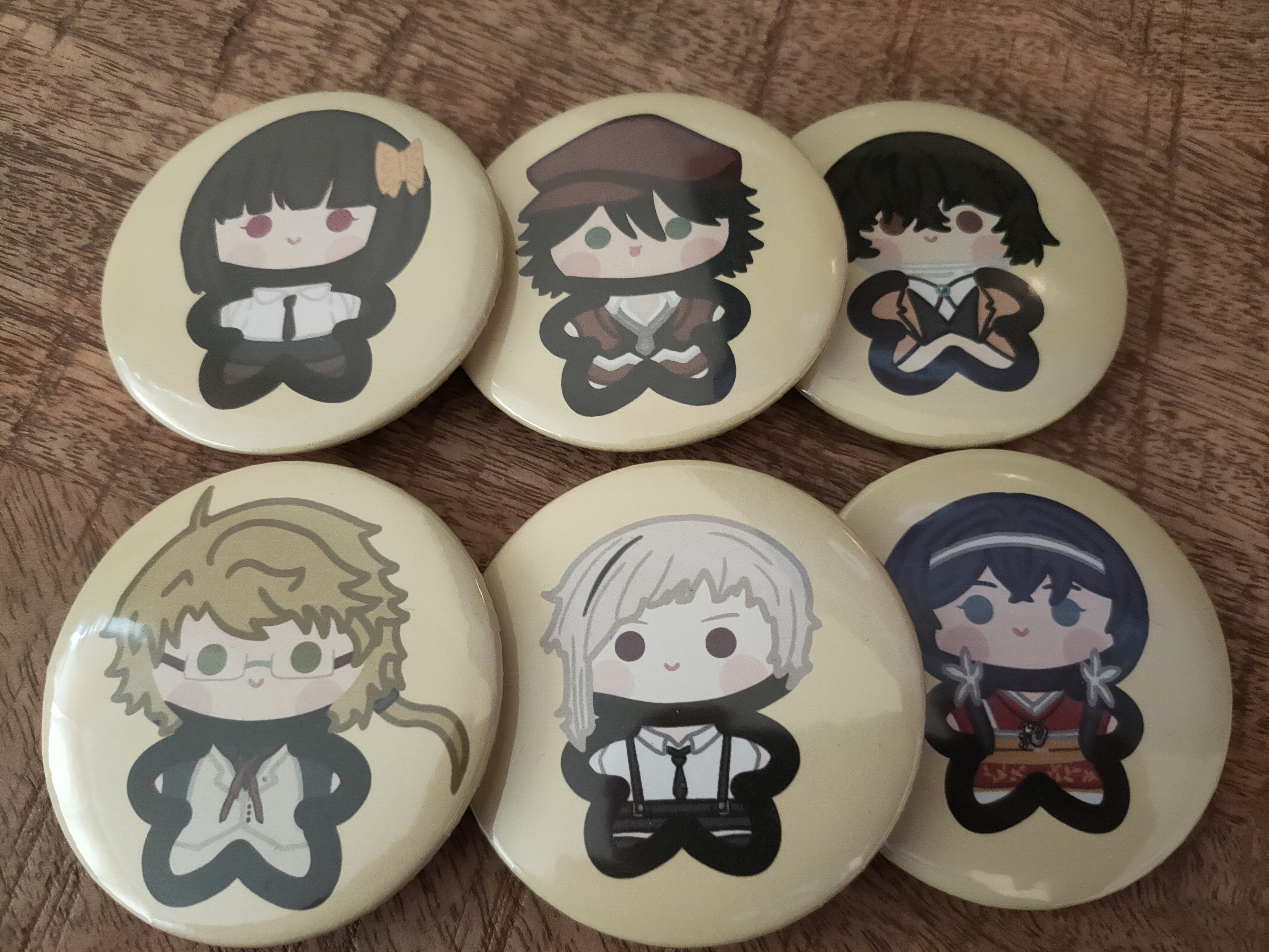 Bungo Stray Dogs Button Badges Etsy