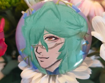 Baizhu button badge ! Genshin impact inspired