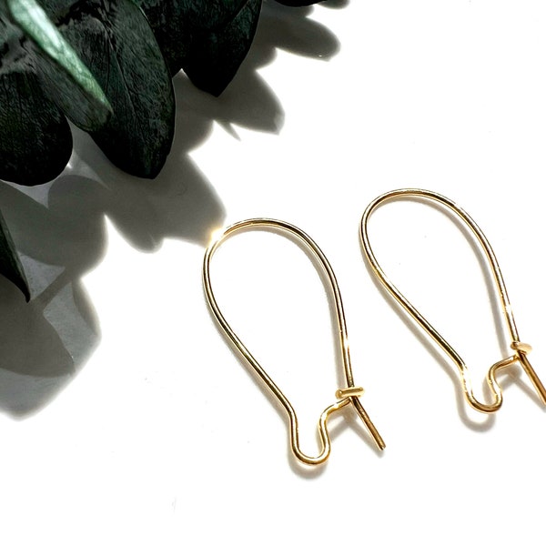 Earring Findings Gold Plated Bulk Ear Wires Earrings Kidney Wire Crafting Jewelry Shop Business Supplies Bulk Order Nickel Free Lead Free