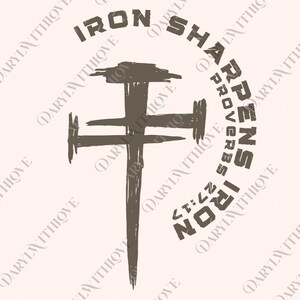 Iron Sharpens Iron Christian png, Christian Gym Digital, Christian png, Christian png, Proverbs Bible Verse Digital, Jesus png image 2