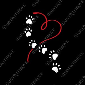 Dog Paw With Heart png, Dog Lover Gift for Women, Paw Print png, Pet Lover png, Dog Mom png, Animal Lover Gift, Cat Lover Gift