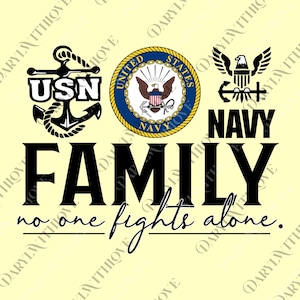 Family No One Fights Alone Public Safety png, No One Fights Alone First Responder Digital, First Responder png, Perfect Gifts