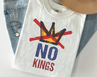 No Kings Political Anti-Monarchy Sublimation PNG, Digital Download, Instant Download