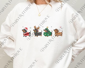 Dachshund png, Christmas Dachshund png, Christmas Cute Dog Digital File, Dachshund png, Dachshund png