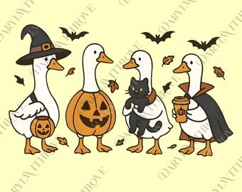 Ganso de Halloween png, Ganso de Halloween png, Ganso tonto png, Camiseta con vibraciones de temporada espeluznantes, Ganso de calabaza png, Halloween png