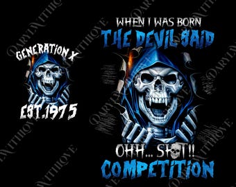 Gen X Customize Year Badass Generation png, Gen X Personality png, Unisex Graphic png, Autumn, Digital File