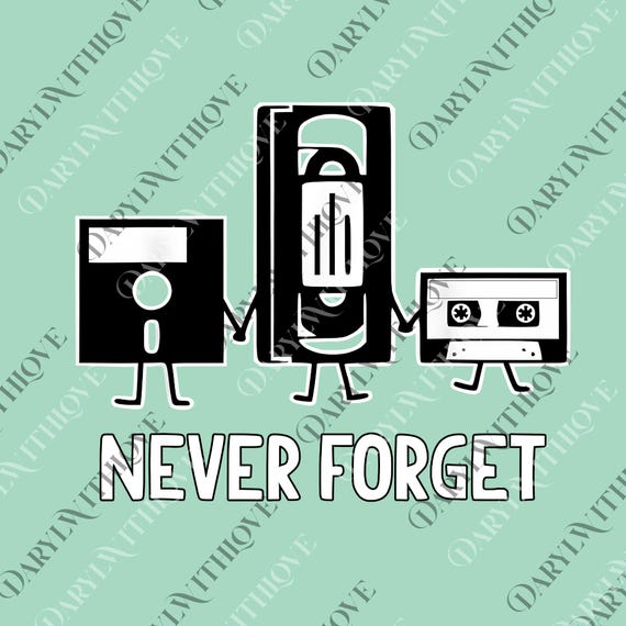 Never Forget Mens Cassette Tape VHS Gamer Old School Mens Very