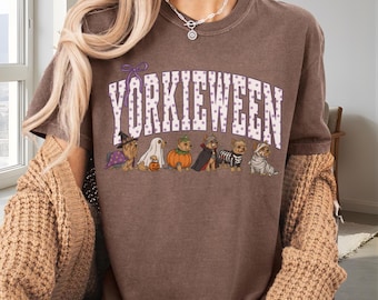 Yorkieween Dog Halloween PNG, Yorkie Lover Digital Download, Spooky Pet Tee Design