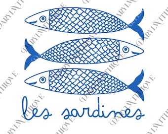 Les Sardines Fisherman png, Seafood Lover png, Sardine Tinned Fish, Fishing png, Ocean Life png, Marine Theme