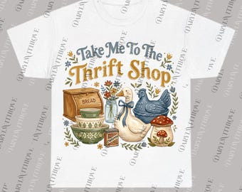 Thrifting-Datei, Bring mich zum Thrift Shop PNG, nachhaltige Mode sofort, Cottagecore PNG, digitaler Download