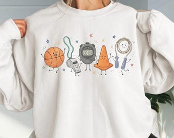 Cartoon Sports Equipment PNG, Jumping Happy Balls Digital Download, Instant Fun Graphic