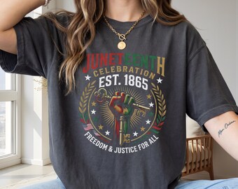 Juneteenth Celebration Est. 1865 PNG, Freedom Fist Sublimation Digital Download