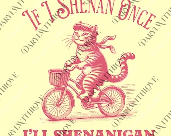 Gato divertido del Día de San Patricio (PNG), Amante de los gatos del Día de San Patricio (PNG), Si hago una travesura, haré una travesura (PNG), Humor de gato irlandés (PNG)