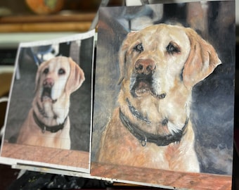 Custom Made To Order Pet Portrait in Oils