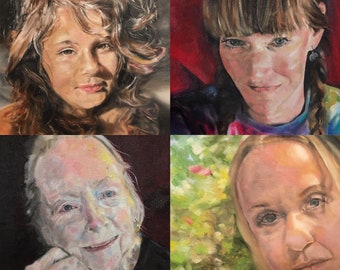 Retrato hecho a medida a medida en óleos