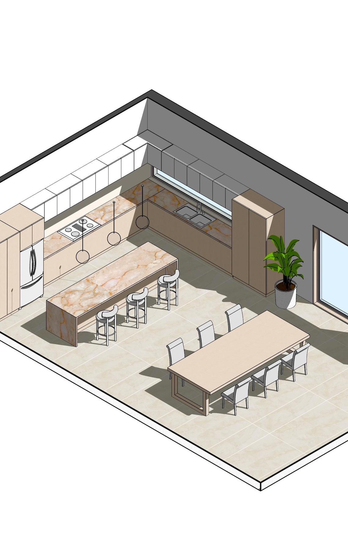 Modern Interior Design Families Pack | Parametric Cabinets, Island ...