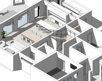 Residential Revit Model | Parametric Cabinets, Kitchen Island, Tables & Vanities