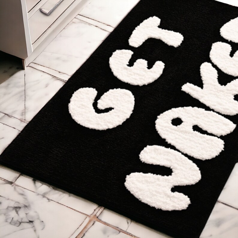 Bath Mat for Bathroom, Minimal Bath Mat, Anti Slip Bath Mat, Absorbent Bath Mat, Bathroom Accessories image 2