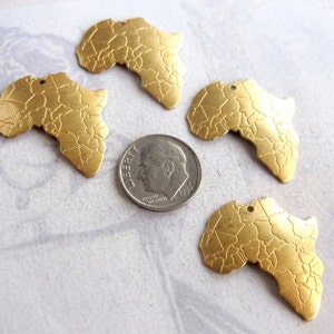 Brass Africa Pendants 4x M779-A image 6