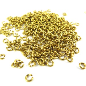 Raw Brass 3mm  Round Jump Rings - 16 grams (approximately 700x) (21 gauge) K850-A