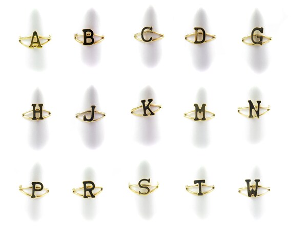 Gold plated deals initial ring