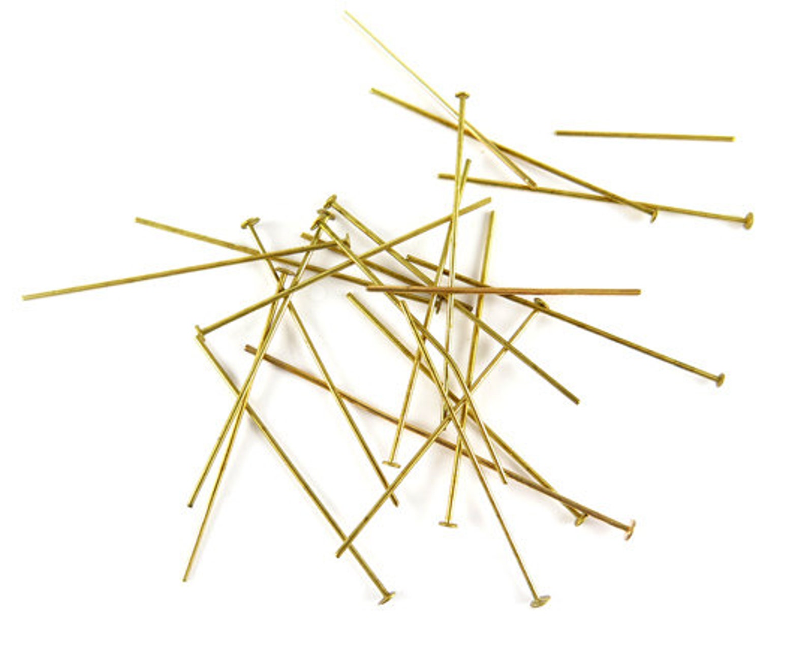 Vintage Brass Head Pins & Wires 16 Grams Approx. 100x Etsy