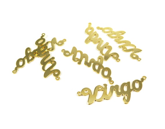 Pendentif Signe Du Zodiaque Vierge En Plaqué Or Double - Grand Modèle, Neuf Avec étiquettes