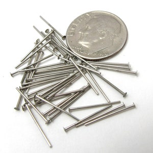 Rhodium Plated Headpins 21 Gauge 21 Grams approx 300x F580 SALE 66% off image 5