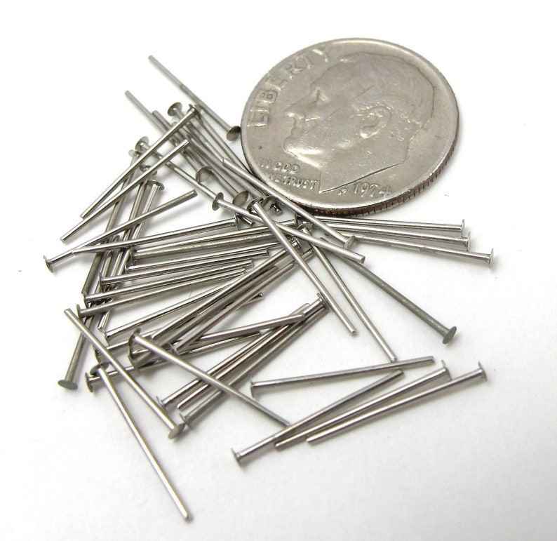 Rhodium Plated Headpins 21 Gauge 21 Grams approx 300x F580 SALE 66% off image 5