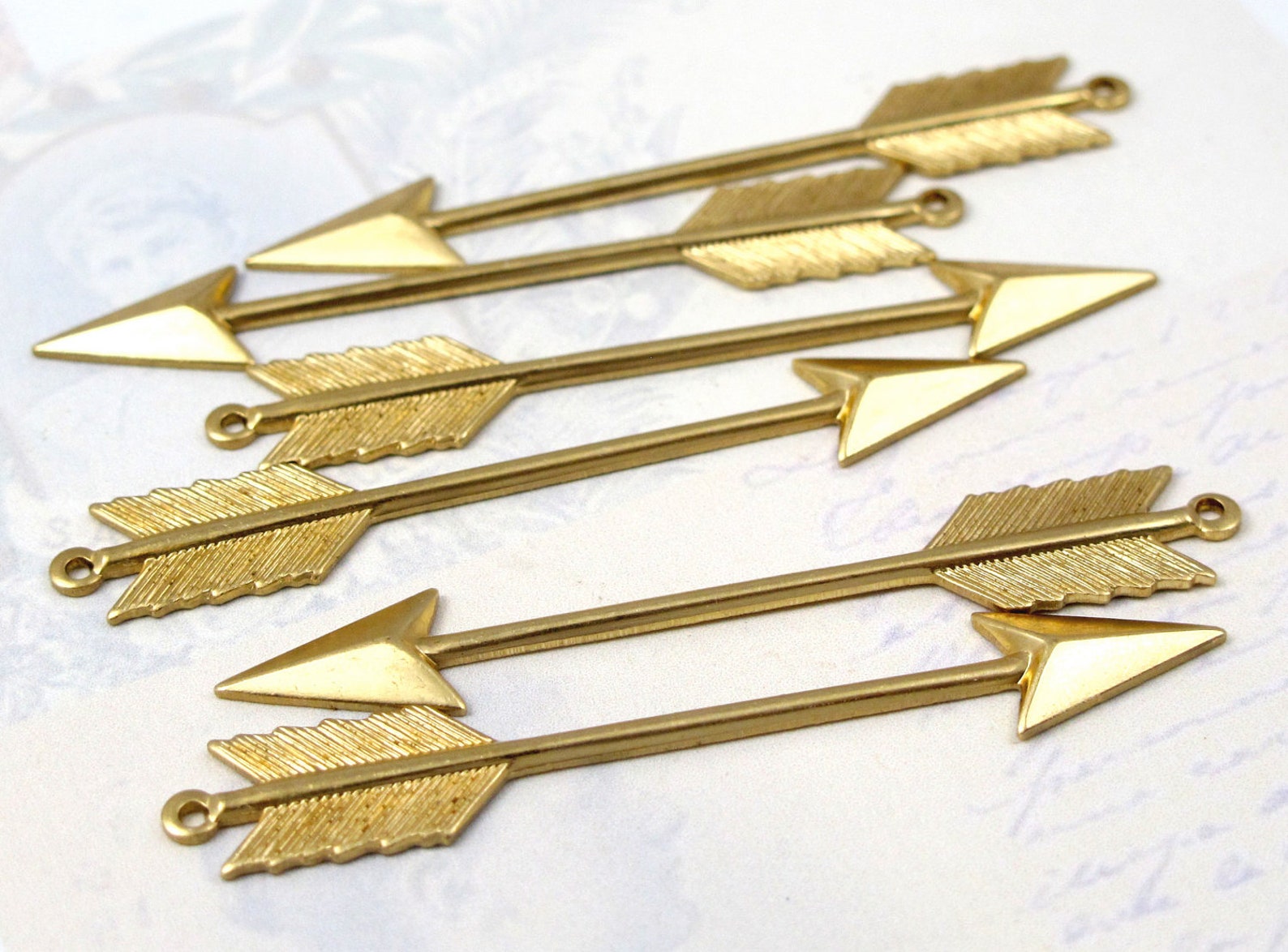 Brass Arrow Pendants 2x M798A Etsy