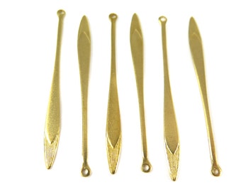 Mässing Art Deco Droppberlocker (8X) (M859)