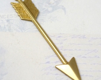 Brass Arrow Pendants (2x) (M798-A)