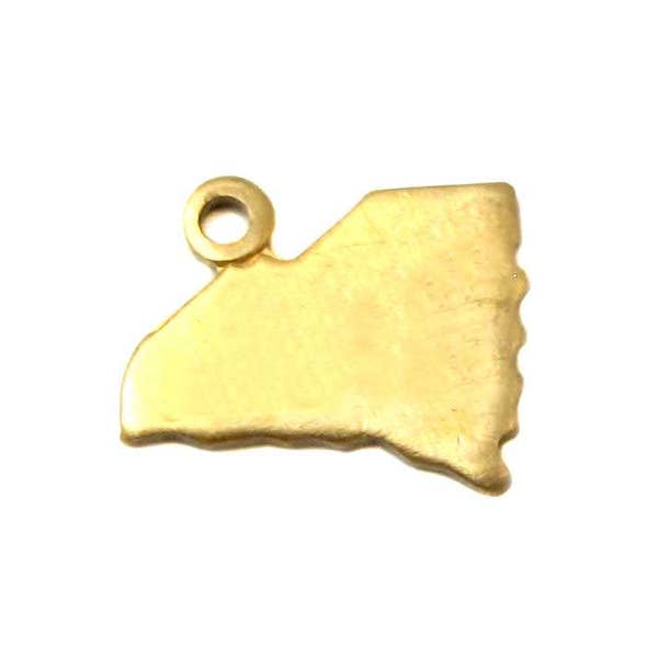 Blank - Tiny Raw Brass South CarolinaState Charms (6X) (A439-1)