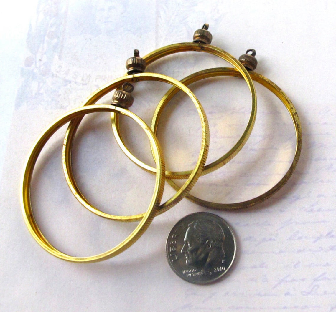 Brass Coin Holder Pendants 4X V267 Etsy